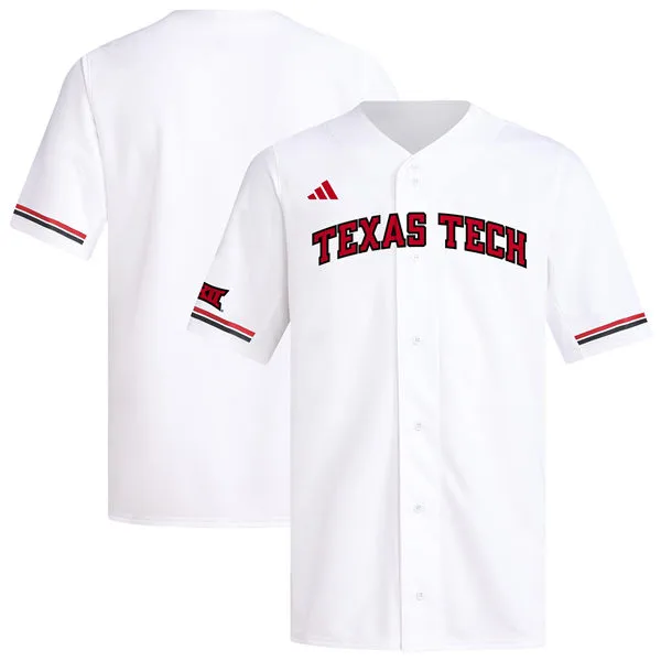 Texas Tech Red Raiders Custom White Adidas Baseball Limited Jersey