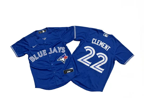 Youth Toronto Blue Jays #22 Ernie Clement  Royal Alternate Limtied Jersey