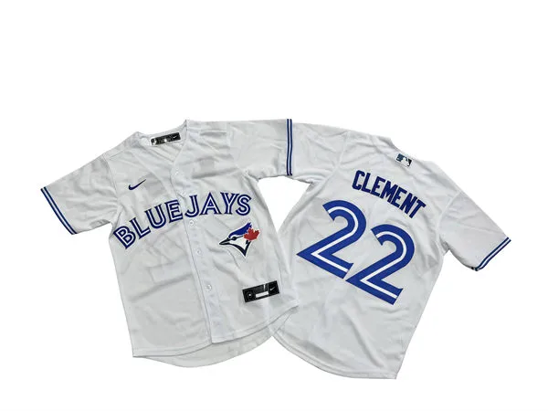 Youth Toronto Blue Jays #22 Ernie Clement Home White Limtied Jersey