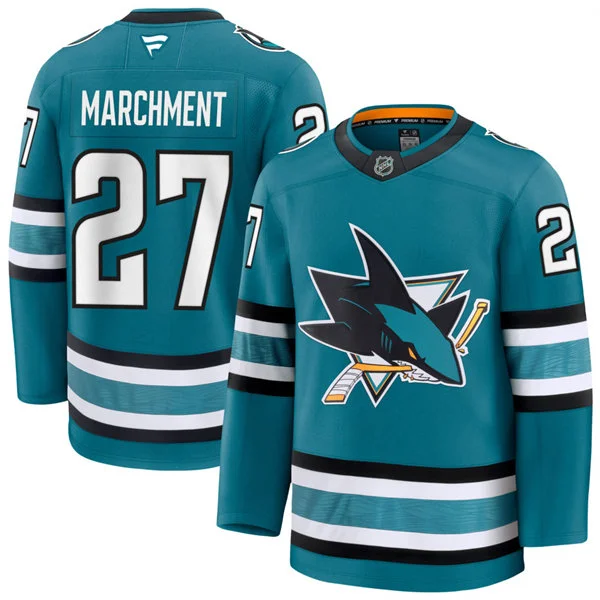 Mens San Jose Sharks #27 Mason Marchment Fanatics Home Teal Premium Jersey