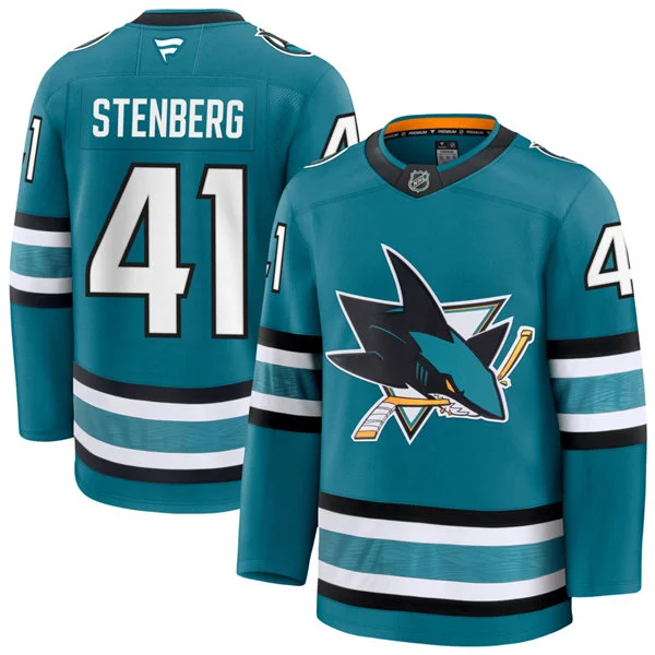 Mens San Jose Sharks #41 Ivar Stenberg Fanatics Home Teal Premium Jersey