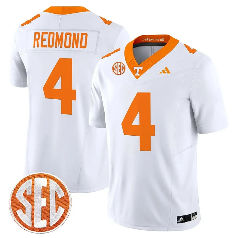 Tennessee Volunteers #4 Ty Redmond 2026 Adidas White Football Game Jersey