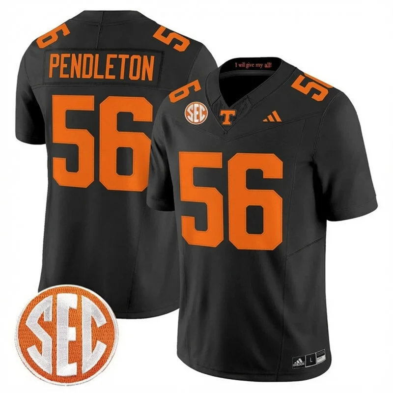 Tennessee Volunteers #56 Sam Pendleton 2026 Adidas Dark Mode Black Football Game Jersey