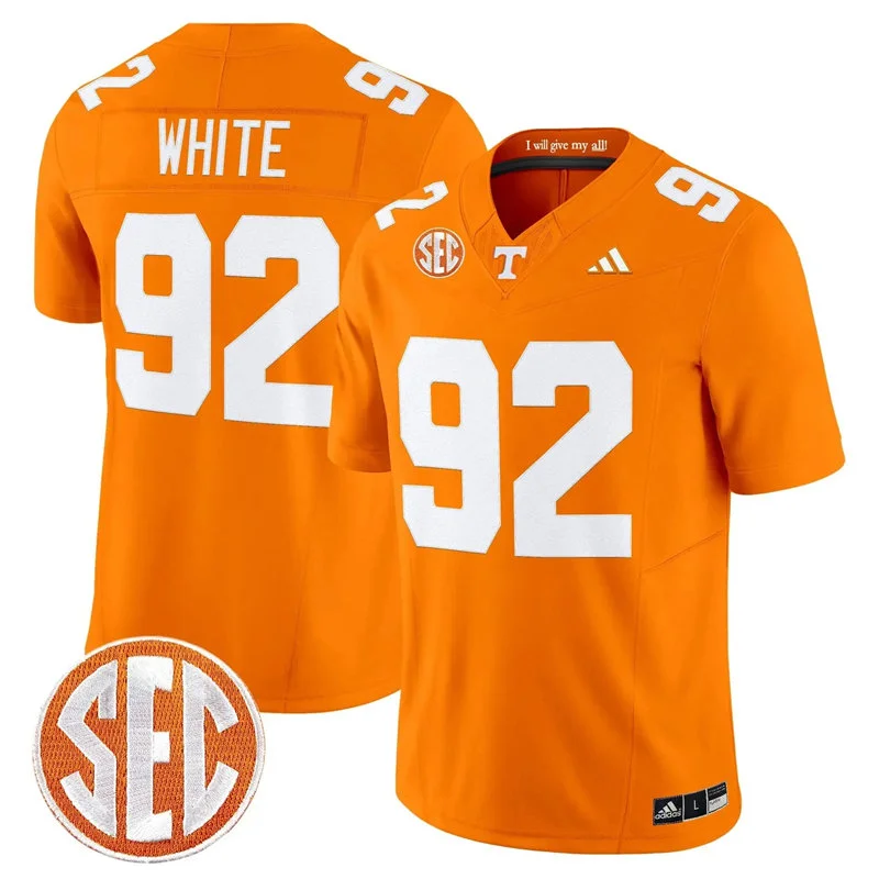 Tennessee Volunteers #92 Reggie White 2026 Adidas Orange Football Game Jersey