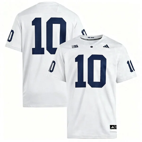 Penn State Nittany Lions #10 Caleb Bacon 2026 Adidas White Football Game Jersey