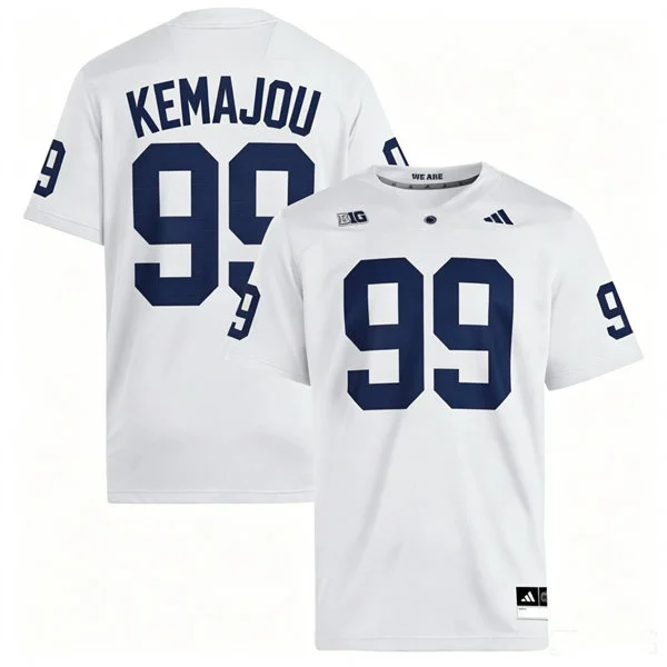 Penn State Nittany Lions #99 Yvan Kemajou 2026 Adidas White with Name Football Jersey 