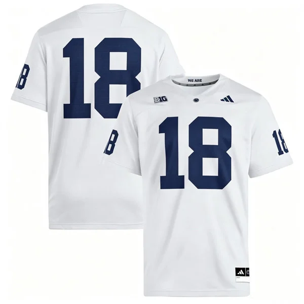 Penn State Nittany Lions #18 Benjamin Brahmer 2026 Adidas White Football Game Jersey