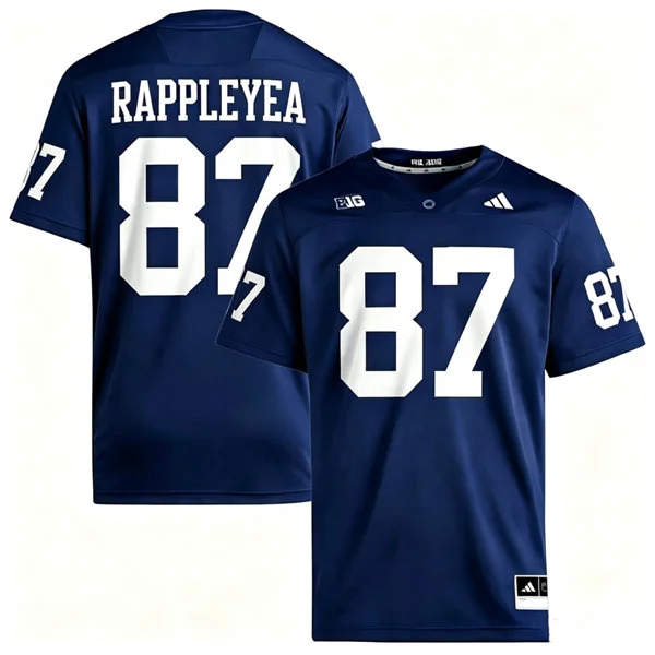 Penn State Nittany Lions #87 Andrew Rappleyea 2026 Adidas Navy with Name Football Jersey 
