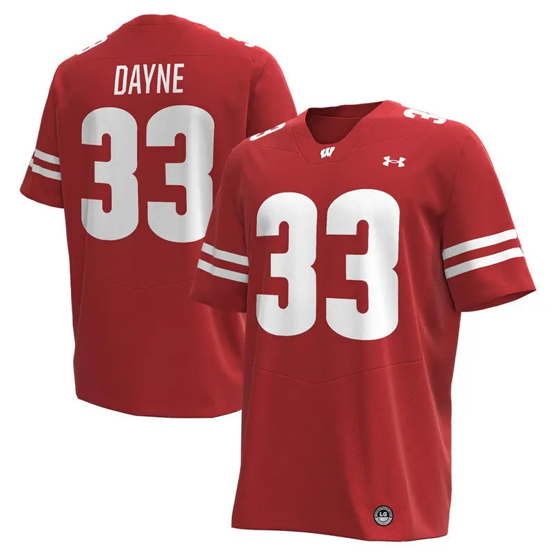 Wisconsin Badgers #33 Ron Dayne Cardinal College Football Game Jersey