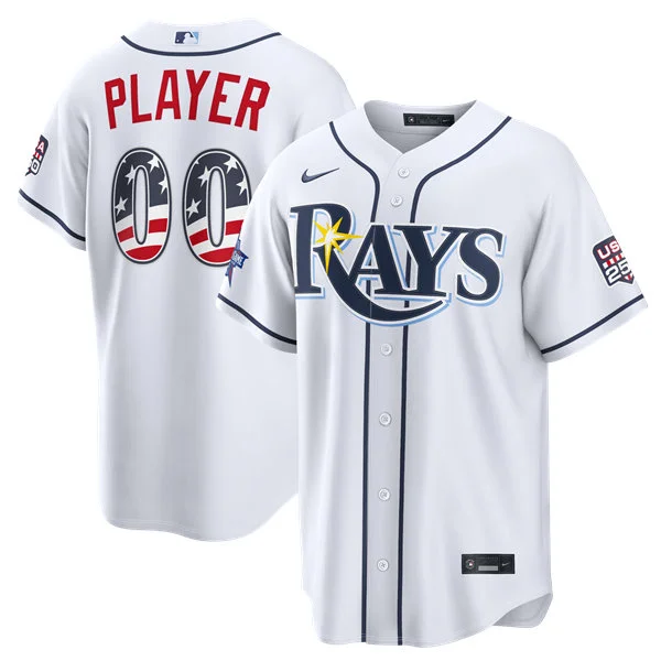 Tampa Bay Rays Custom Nike White 2026 All-Star Edition Stars & Stripes Stadium Jersey