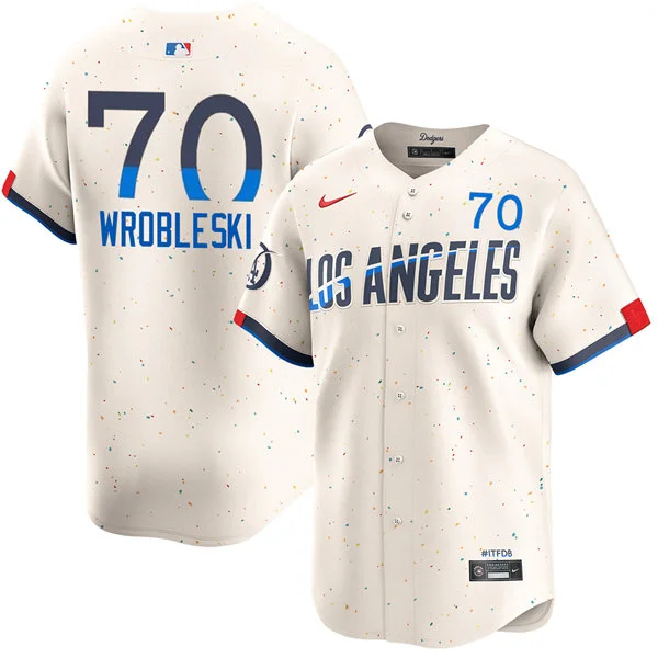 Mens Los Angeles Dodgers #70 Justin Wrobleski Cream City Connect Limited Jersey