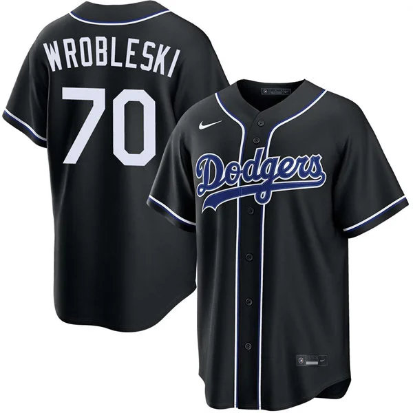 Mens Los Angeles Dodgers #70 Justin Wrobleski 2026 Black Carbon Fashion Limited Jersey