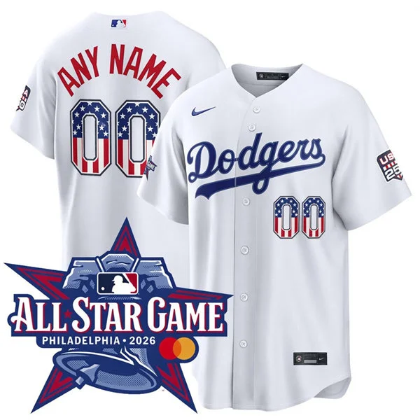 Los Angeles Dodgers Custom Nike White 2026 All-Star Edition Stars & Stripes Stadium Jersey