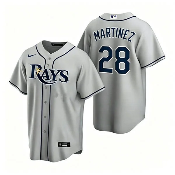 Mens Tampa Bay Rays #28 Nick Martinez  Nike Away Gray Limited Jersey