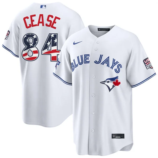Mens Toronto Blue Jays #84 Dylan Cease Nike White 2026 All-Star Edition Stars & Stripes Stadium Jersey