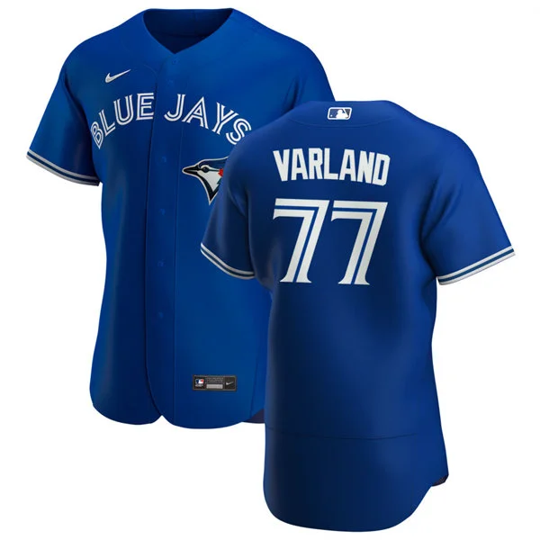 Mens Toronto Blue Jays #77 Louis Varland Nike Royal Alternate Limited Jersey