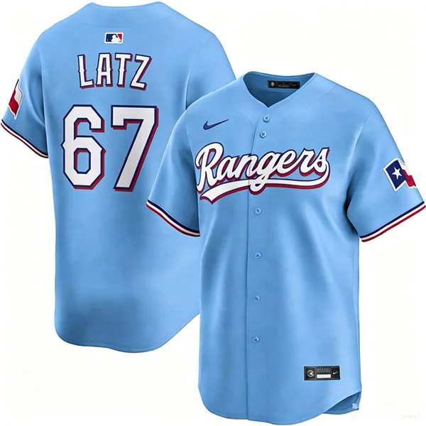 Mens Texas Rangers #67 Jacob Latz Nike Light Blue Alternate Limited Jersey
