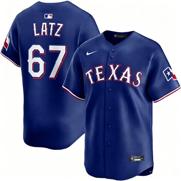Mens Texas Rangers #67 Jacob Latz Nike Royal Alternate Limited Jersey