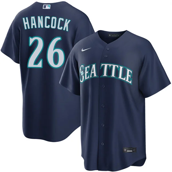 Men's Seattle Mariners #26 Emerson Hancock Nike Navy Alternate Limited Jersey