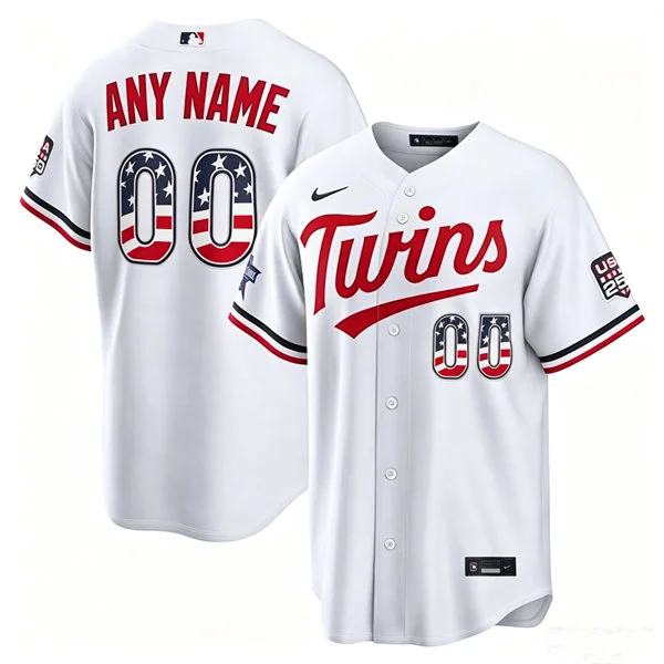 Minnesota Twins Custom White 2026 All-Star Edition Stars & Stripes Stadium Jersey