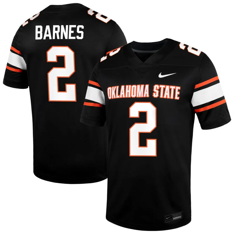 Oklahoma State Cowboys #2 Chris Barnes Nike 2026 Black College Football Jersey