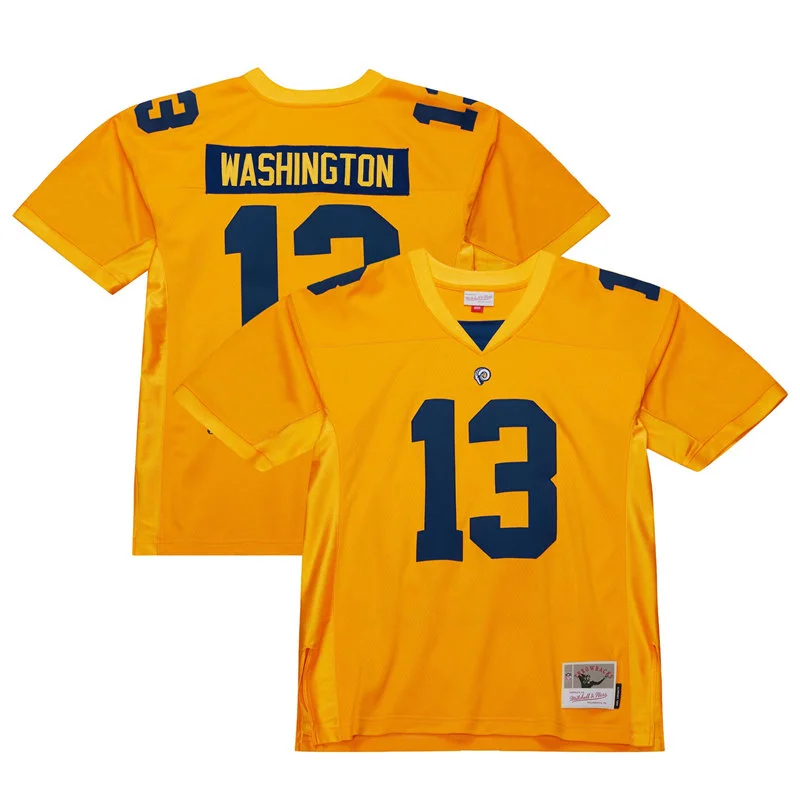 Men's Los Angeles Rams #13 Kenny Washington Gold Mitchell & Ness Fashion Throwback Jersey