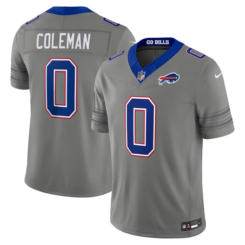 Youth Buffalo Bills #0 Keon Coleman Nike Gray Nickel City Limited Jersey