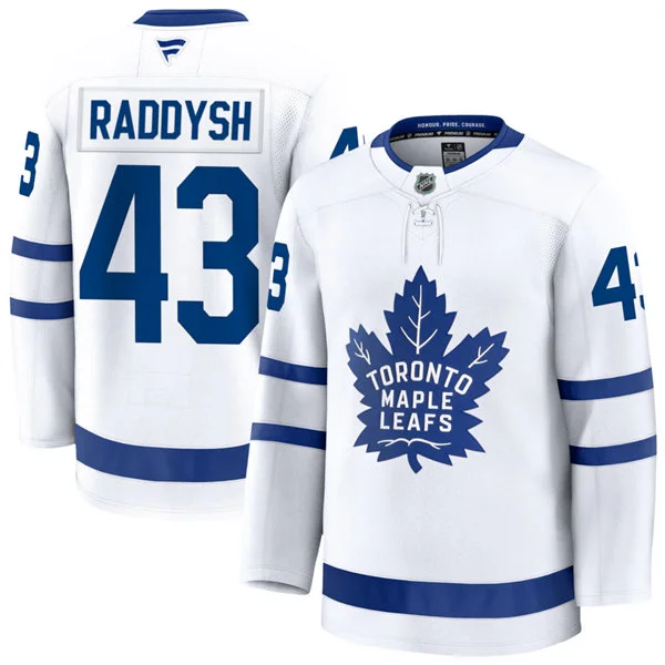 Men's Toronto Maple Leafs #43 Darren Raddysh Fanatics Away White Premium Jersey