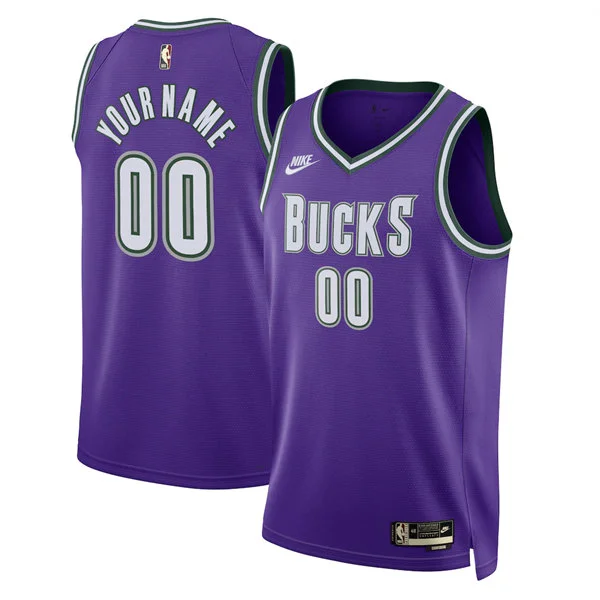 Milwaukee Bucks Custom Nike Purple Classic Edition Jersey