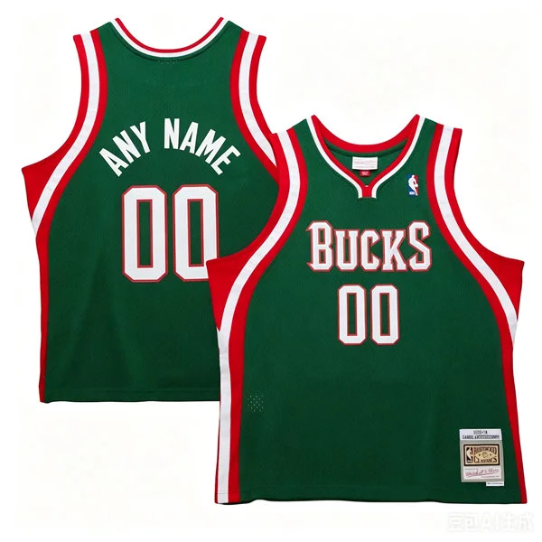 Milwaukee Bucks Custom Green 2013-14 Throwback Hardwood Classics Jersey
