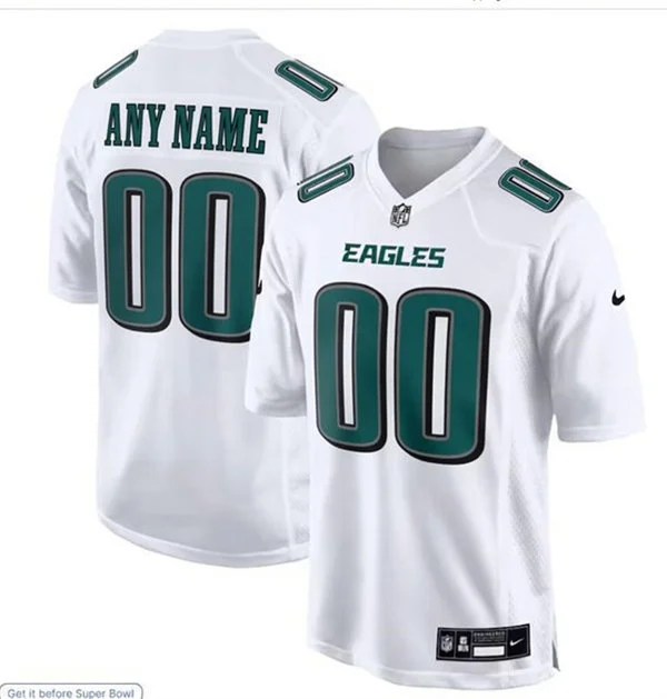 Philadelphia Eagles Custom White Fashion Limited Jersey