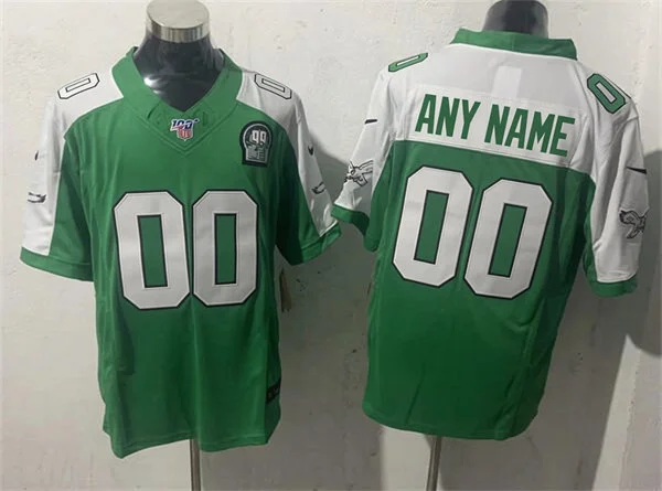 Philadelphia Eagles Custom Green White Gratitude F.U.S.E. Vapor Limited Jersey
