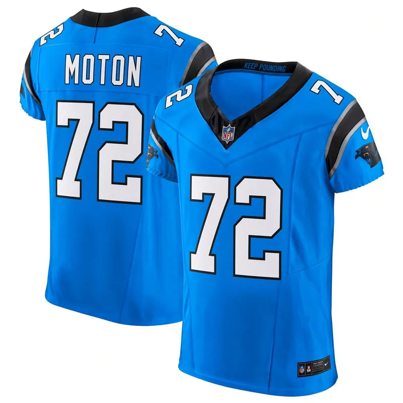 Mens Carolina Panthers #72 Taylor Moton Nike Blue Alternate Vapor F.U.S.E. Limited Jersey