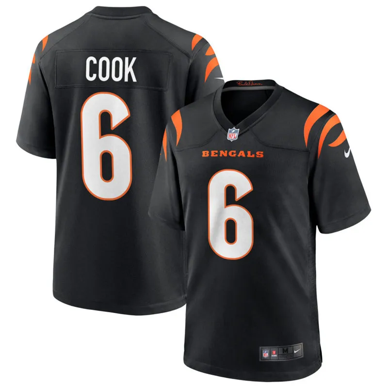 Mens Cincinnati Bengals #6 Bryan Cook Nike Black Vapor F.U.S.E. Limited Jersey