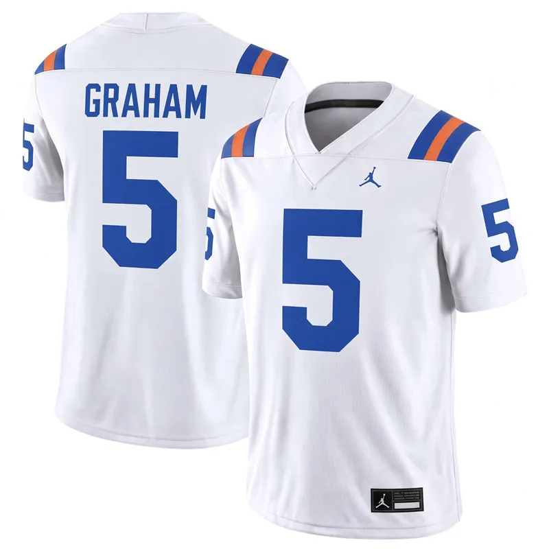 Florida Gators #5 Myles Graham 2026 White 1960s Throwback Classic Football Jersey