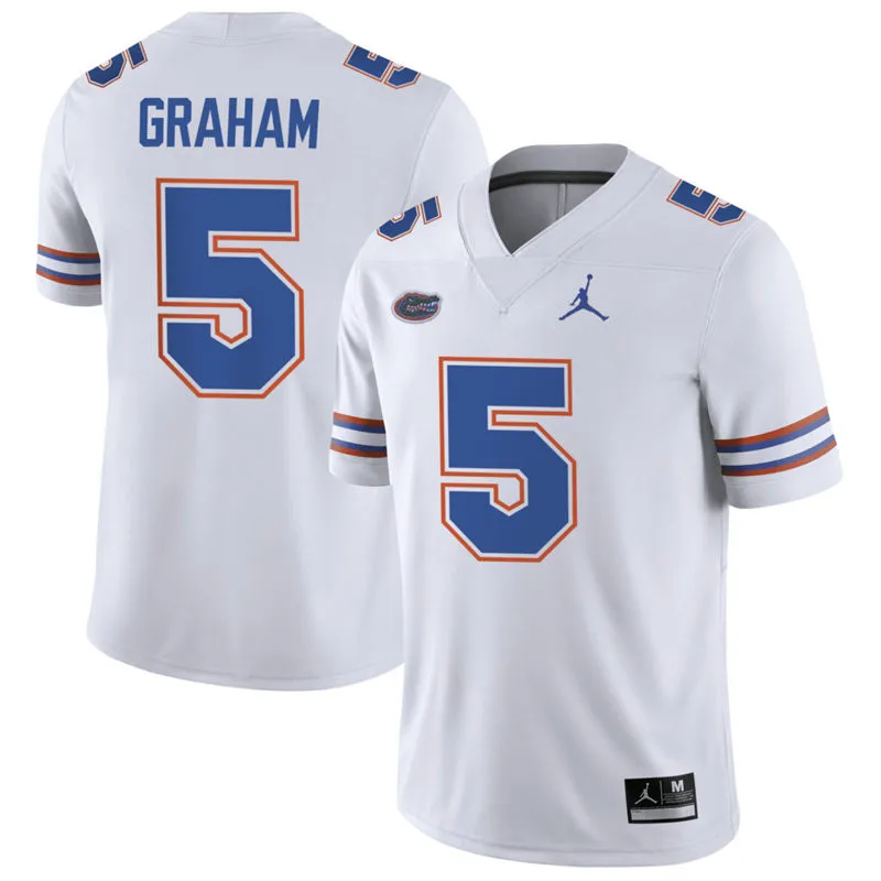 Florida Gators #5 Myles Graham White Football Game Jersey