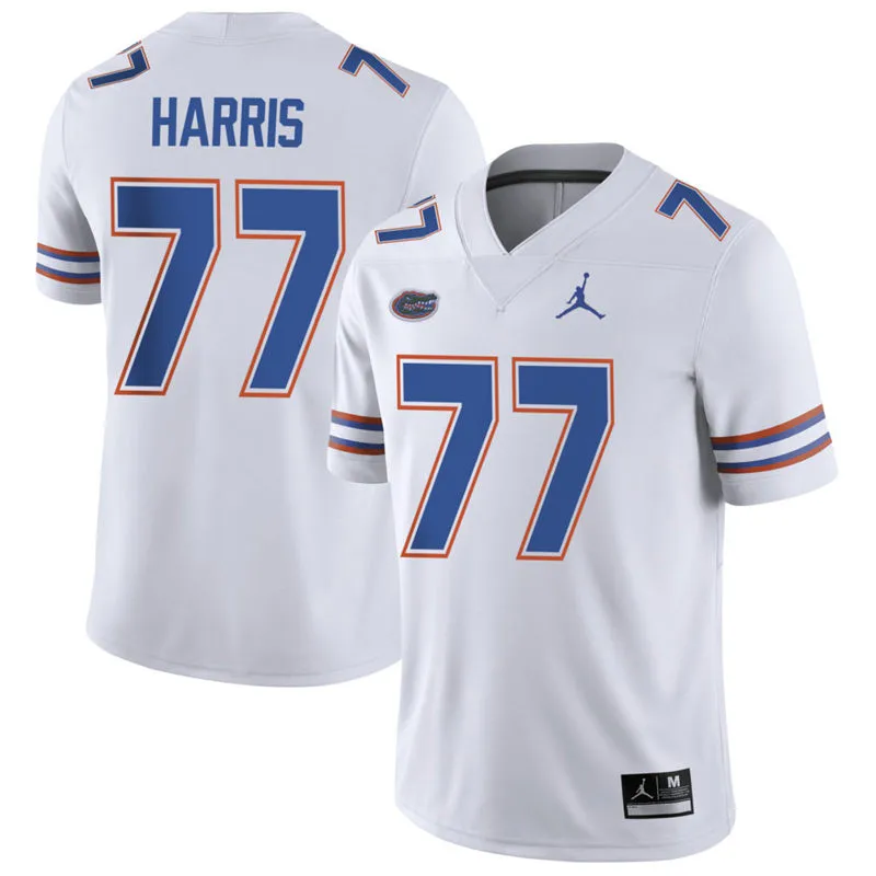 Florida Gators #77 Knijeah Harris White Football Game Jersey
