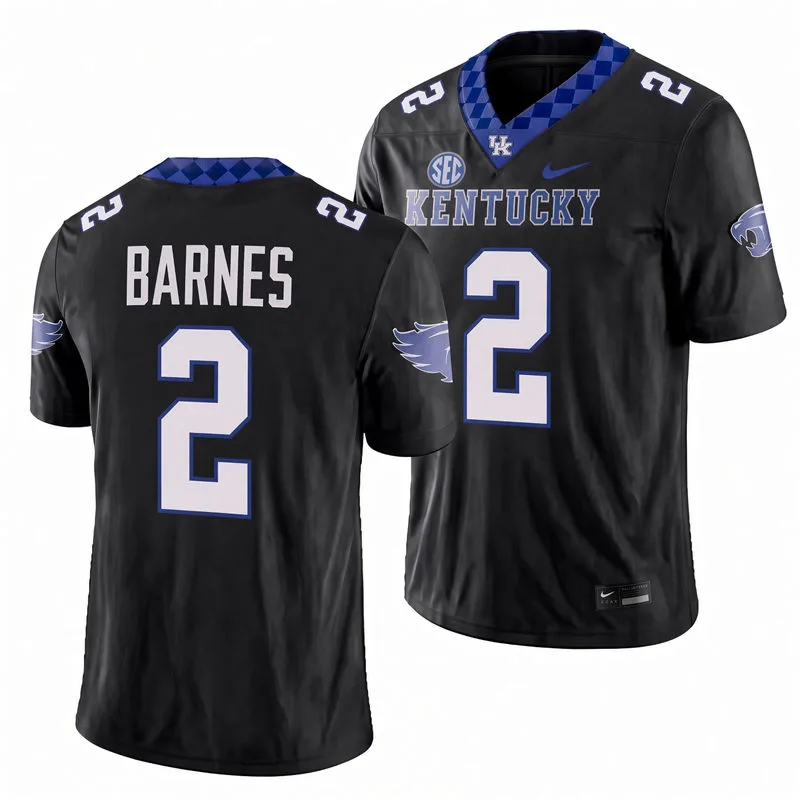 Kentucky Wildcats #2 Jovantae Barnes Black Football Game Jersey