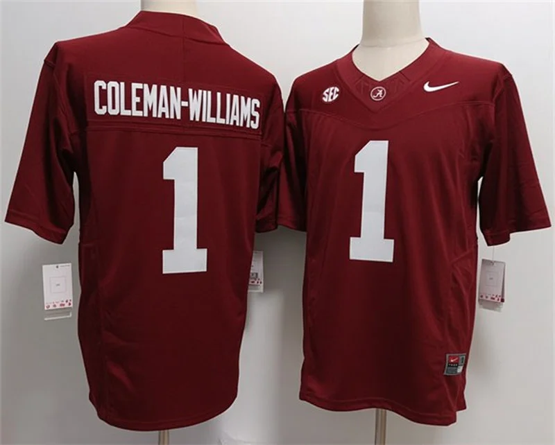 Mens Alabama Crimson Tide #1 Ryan Coleman-Williams 2026 Crimson Football F.U.S.E. Limited Jersey