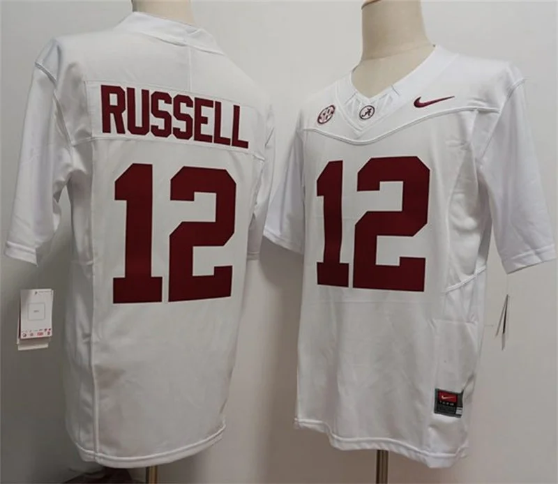 Mens Alabama Crimson Tide #12 Keelon Russell White Football F.U.S.E. Limited Jersey