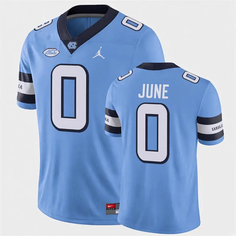 North Carolina Tar Heels #0 Demon June Blue Alternate Retro Limited Jersey
