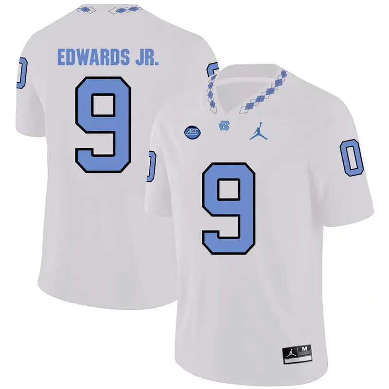 North Carolina Tar Heels #9 Billy Edwards Jr. White F.U.S.E. College Football Game Jersey