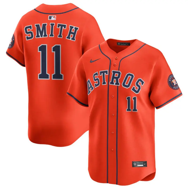 Mens Houston Astros #11 Cam Smith Nike Orange Alternate Limited Jersey