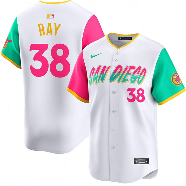 Mens San Diego Padres #38 Robbie Ray Nike White City Connect Limited Jersey