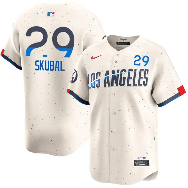 Mens Los Angeles Dodgers #29 Tarik Skubal Cream City Connect Limited Jersey