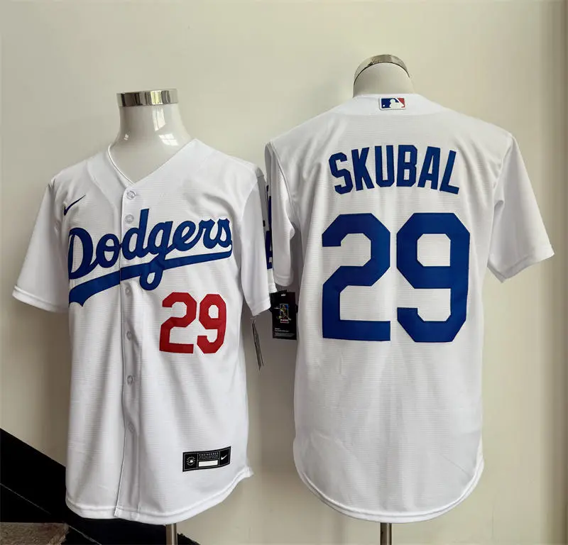Youth Los Angeles Dodgers #29 Tarik Skubal Nike White Home Limited Jersey
