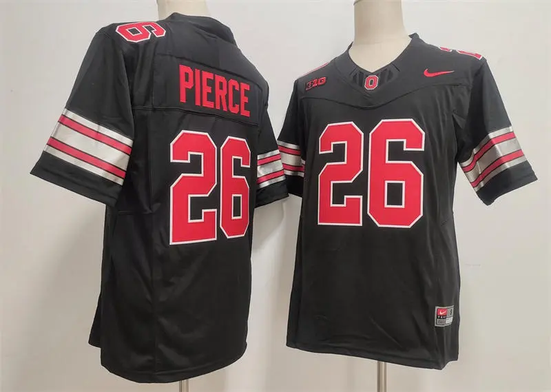 Ohio State Buckeyes #26 Payton Pierce 2026 Black Tunnel Vision F.U.S.E Limited Football Jersey