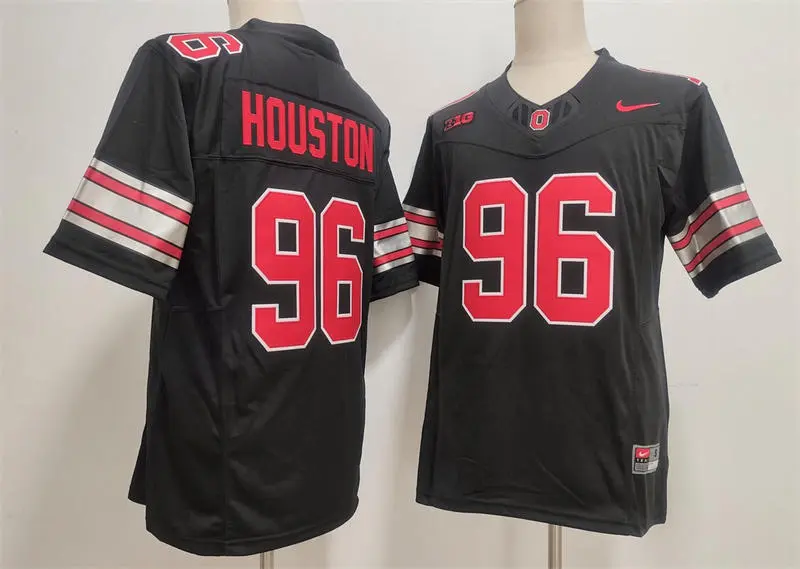 Ohio State Buckeyes #96 Eddrick Houston 2026 Black Tunnel Vision F.U.S.E Limited Football Jersey