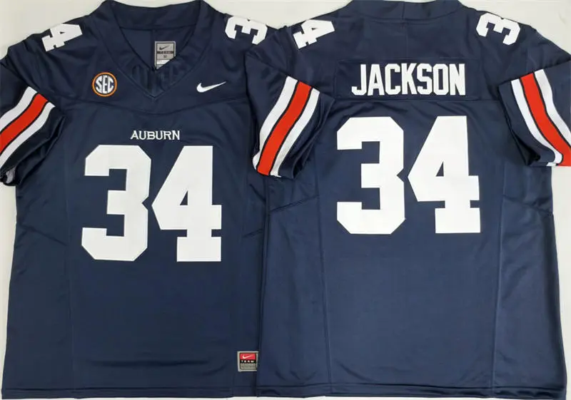 Auburn Tigers #34 Bo Jackson Nike 2026 Navy Football Game Jersey