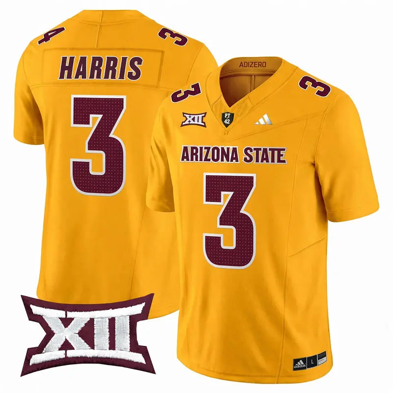 Arizona State Sun Devils #3 Reed Harris 2026 XII Gold Football Game Jersey